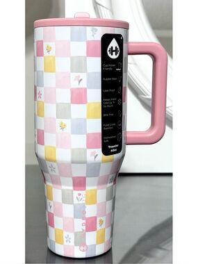 HydroJug 40oz Traveler, PASTEL CHECKERS